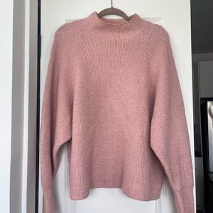 Pink mock neck Express sweater